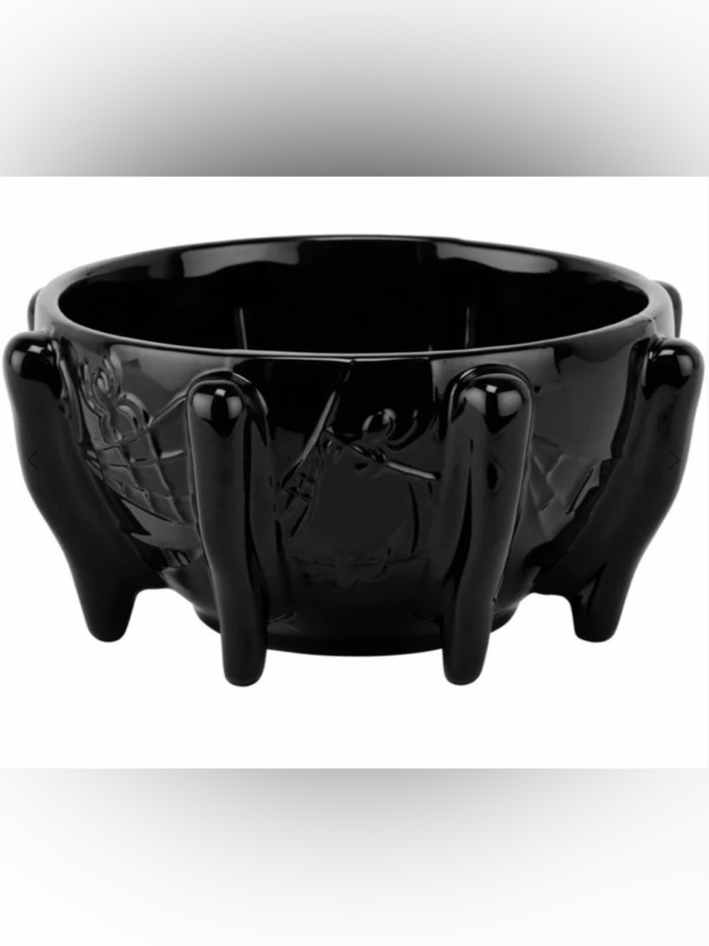 Killstar Bowl Arachnid Black Ceramic Spider Web